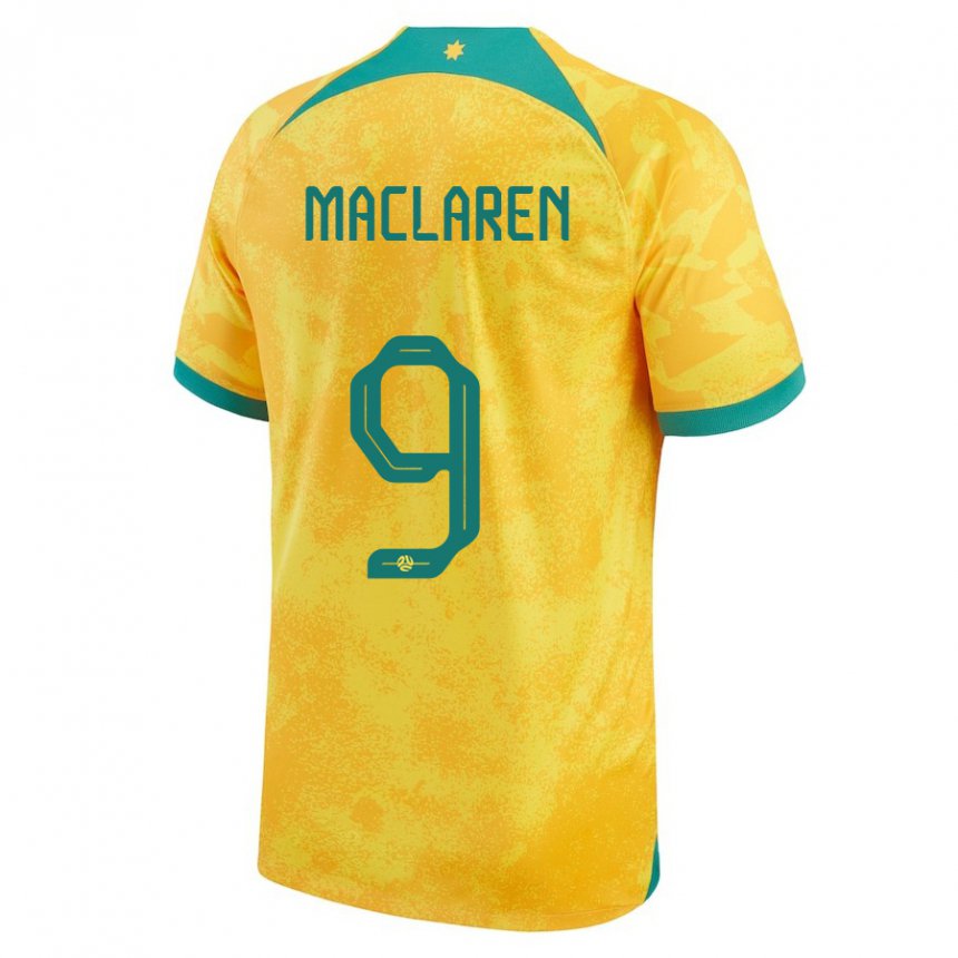 Lapset Australian Jamie Maclaren #9 Kultainen Kotipaita 22-24 Lyhythihainen Paita T-paita