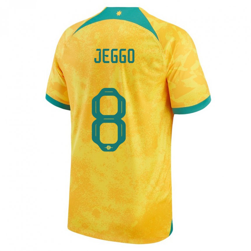 Lapset Australian James Jeggo #8 Kultainen Kotipaita 22-24 Lyhythihainen Paita T-paita