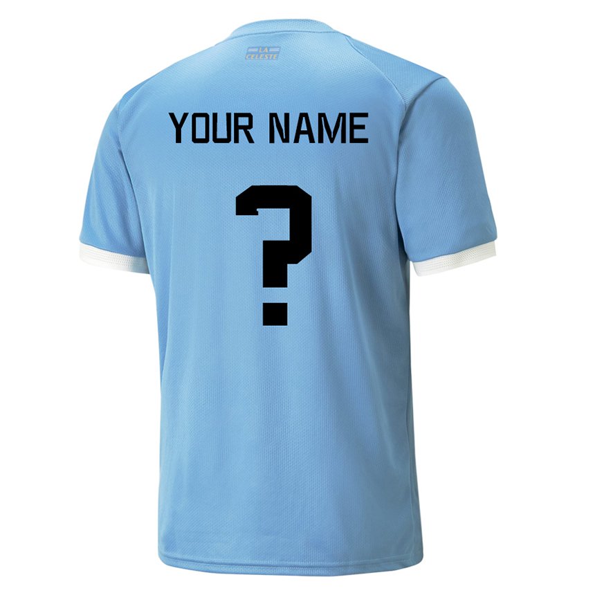 Lapset Uruguayn Nimesi #0 Sininen Kotipaita 22-24 Lyhythihainen Paita T-paita