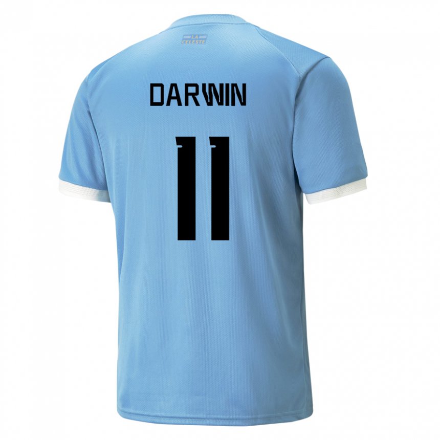 Lapset Uruguayn Darwin Nunez #11 Sininen Kotipaita 22-24 Lyhythihainen Paita T-paita
