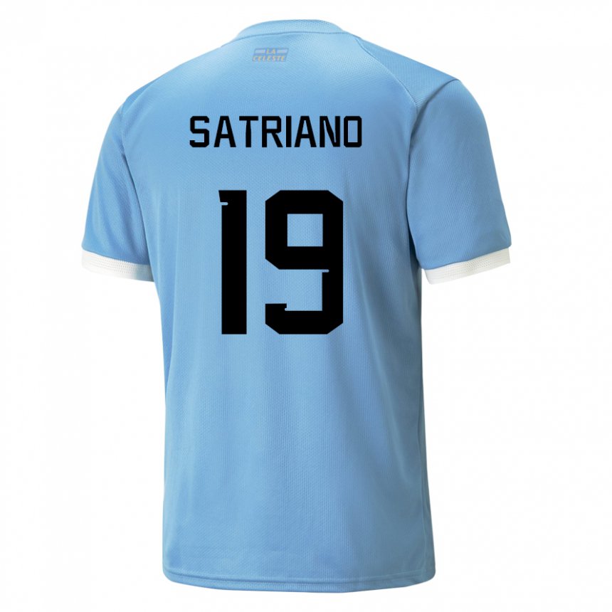 Lapset Uruguayn Martin Satriano #19 Sininen Kotipaita 22-24 Lyhythihainen Paita T-paita