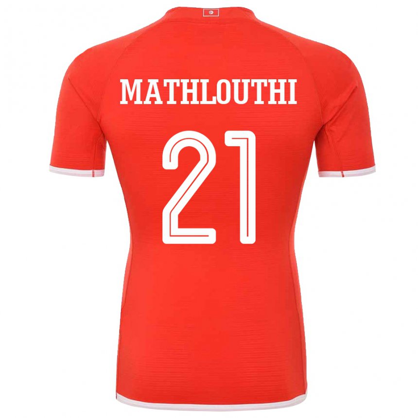 Lapset Tunisian Hamza Mathlouthi #21 Punainen Kotipaita 22-24 Lyhythihainen Paita T-paita