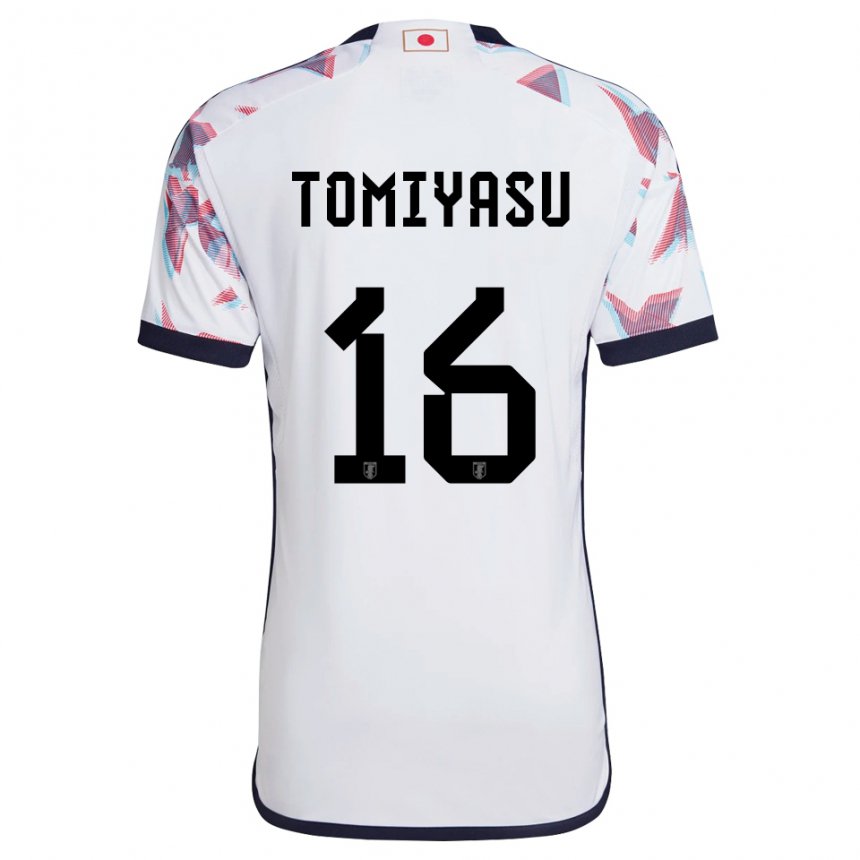 Lapset Japanin Takehiro Tomiyasu #16 Valkoinen Vieraspaita 22-24 Lyhythihainen Paita T-paita