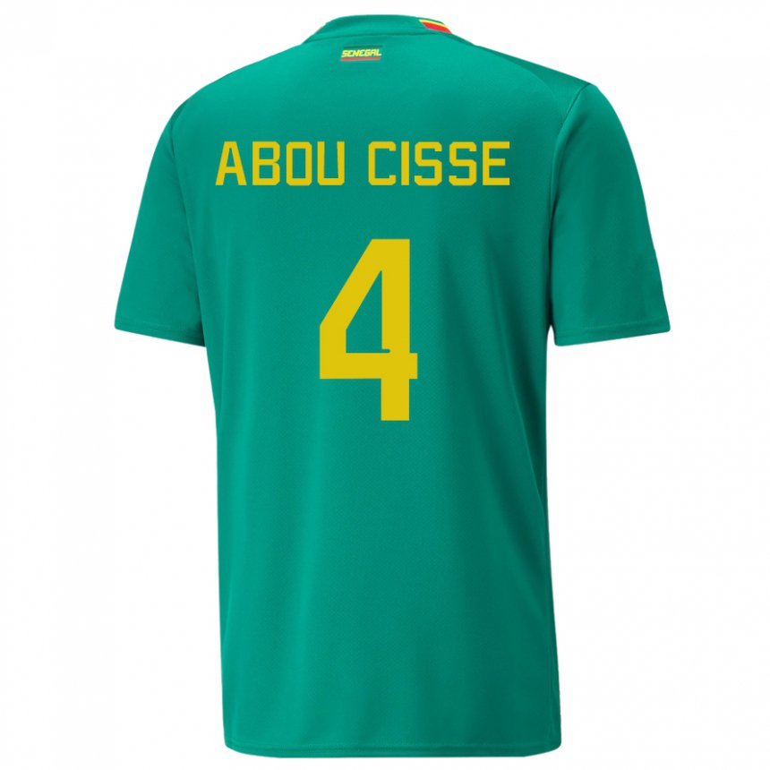 Lapset Senegalin Pape Abou Cisse #4 Vihreä Vieraspaita 22-24 Lyhythihainen Paita T-paita