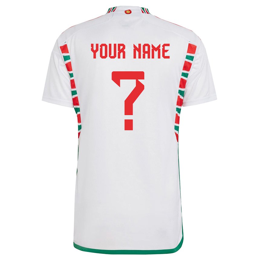 Lapset Walesin Nimesi #0 Valkoinen Vieraspaita 22-24 Lyhythihainen Paita T-paita