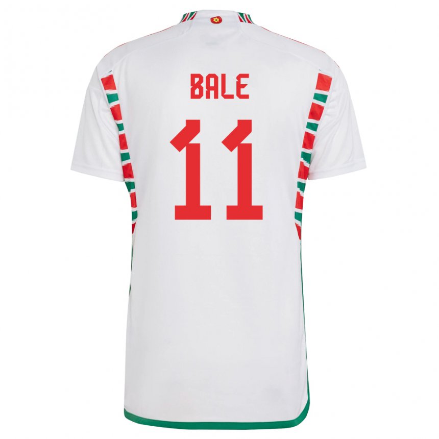 Lapset Walesin Gareth Bale #11 Valkoinen Vieraspaita 22-24 Lyhythihainen Paita T-paita