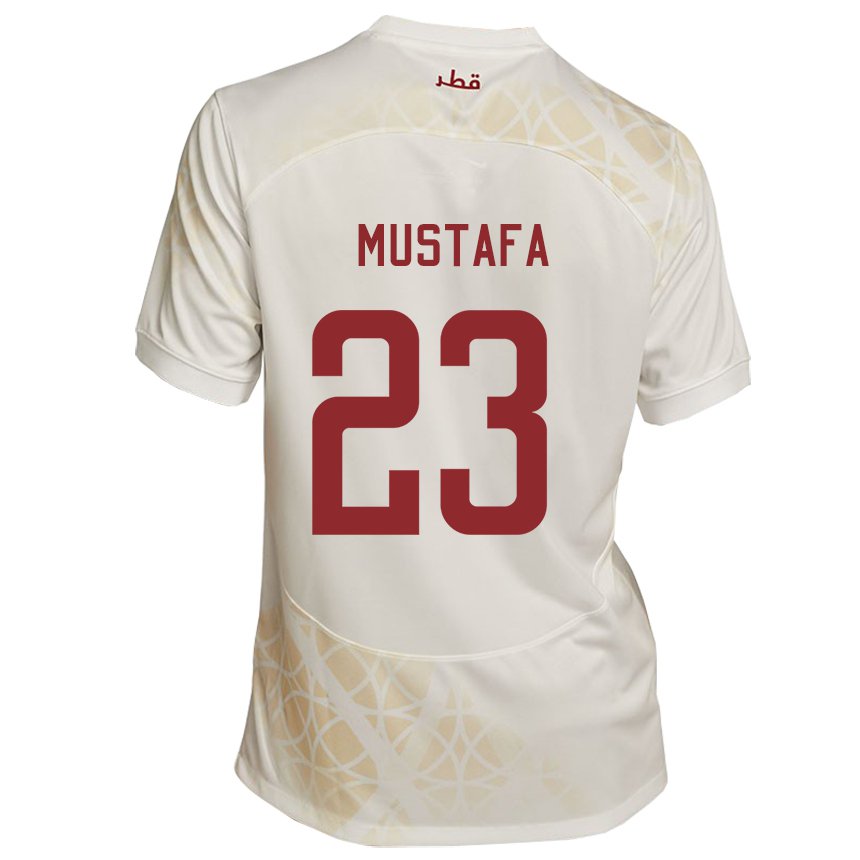 Lapset Qatarin Mustafa Mashaal #23 Kultainen Beige Vieraspaita 22-24 Lyhythihainen Paita T-paita