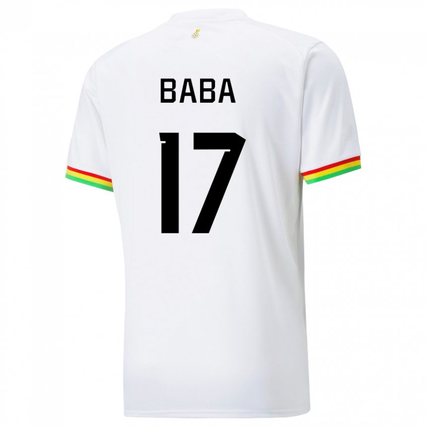 Miesten Ghanan Abdul-rahman Baba #17 Valkoinen Kotipaita 22-24 Lyhythihainen Paita T-paita