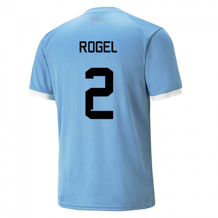 Miesten Uruguayn Agustin Rogel #2 Sininen Kotipaita 22-24 Lyhythihainen Paita T-paita