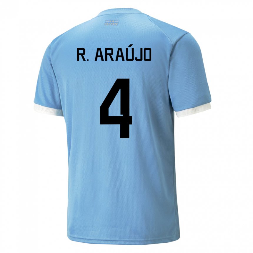 Miesten Uruguayn Ronald Araujo #4 Sininen Kotipaita 22-24 Lyhythihainen Paita T-paita