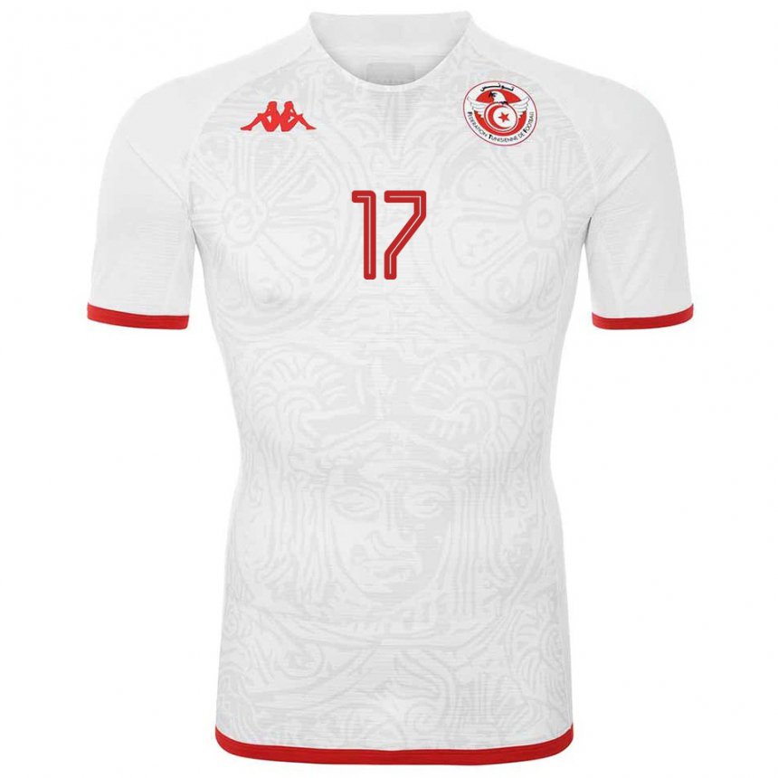 Miesten Tunisian Ellyes Skhiri #17 Valkoinen Vieraspaita 22-24 Lyhythihainen Paita T-paita