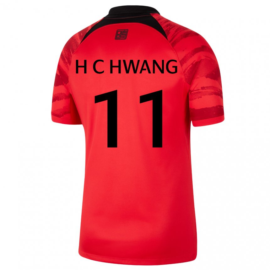 Naisten Etelä-korean Hee-chan Hwang #11 Punamusta Kotipaita 22-24 Lyhythihainen Paita T-paita