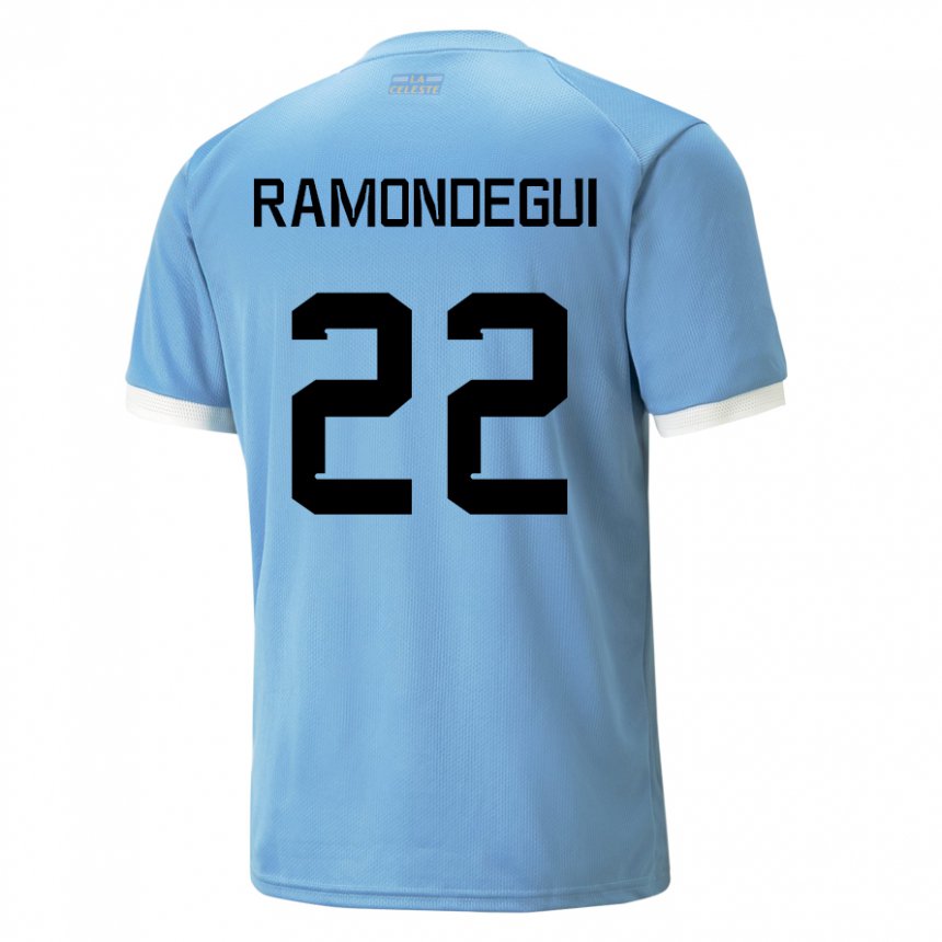 Lapset Uruguayn Sofia Ramondegui #22 Sininen Kotipaita 22-24 Lyhythihainen Paita T-paita