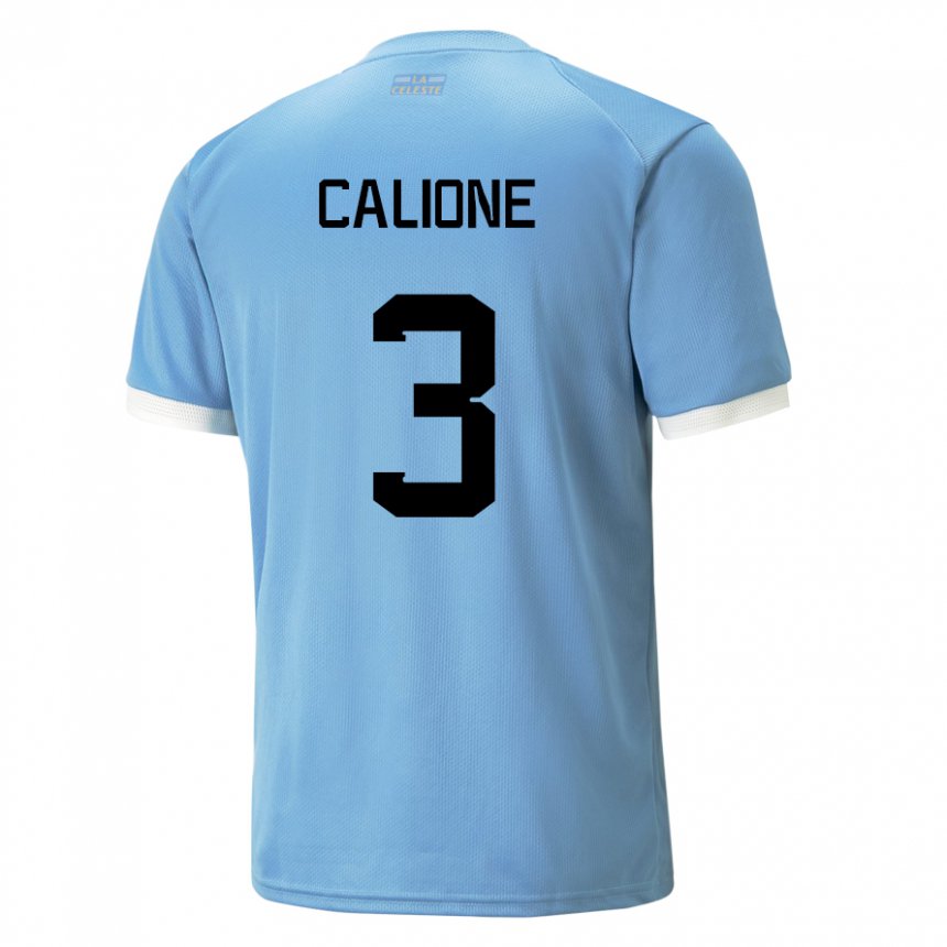 Lapset Uruguayn Paolo Calione #3 Sininen Kotipaita 22-24 Lyhythihainen Paita T-paita