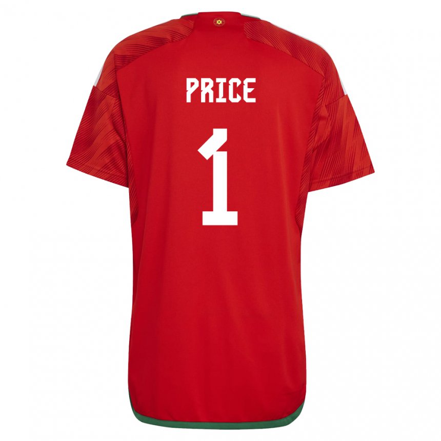 Lapset Walesin Jo Price #1 Punainen Kotipaita 22-24 Lyhythihainen Paita T-paita