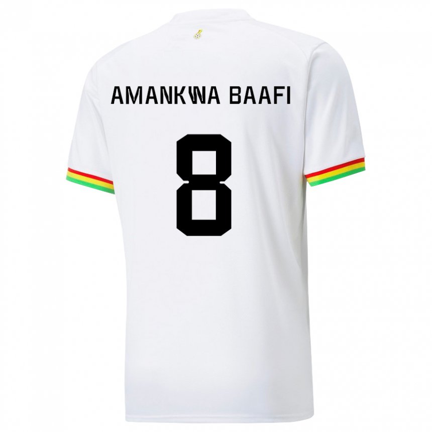 Lapset Ghanan Yaw Amankwa Baafi #8 Valkoinen Kotipaita 22-24 Lyhythihainen Paita T-paita
