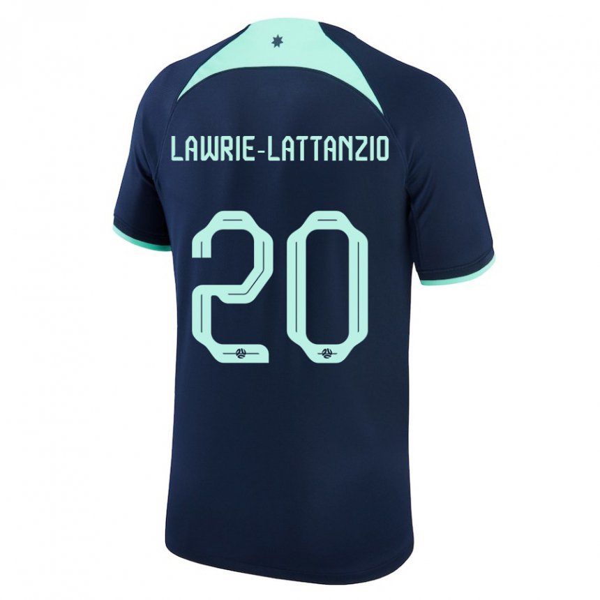 Lapset Australian Luis Lawrie Lattanzio #20 Tummansininen Vieraspaita 22-24 Lyhythihainen Paita T-paita