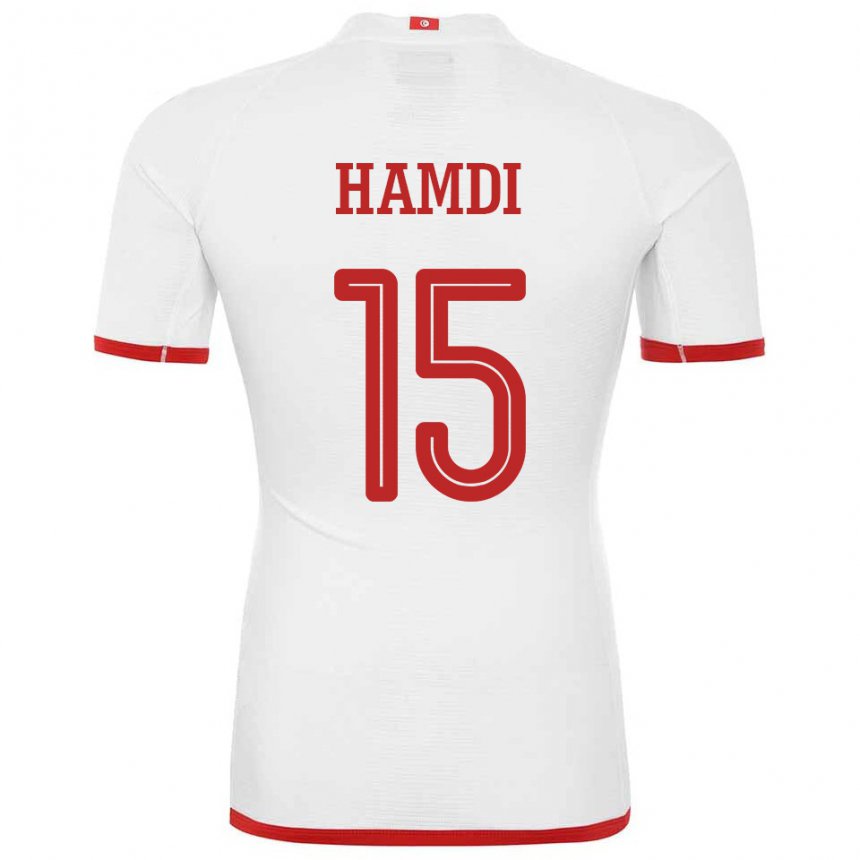 Lapset Tunisian Hanna Hamdi #15 Valkoinen Vieraspaita 22-24 Lyhythihainen Paita T-paita
