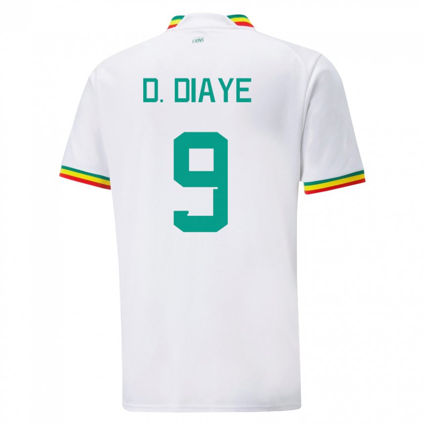 Miesten Senegalin Dialy N Diaye #9 Valkoinen Kotipaita 22-24 Lyhythihainen Paita T-paita