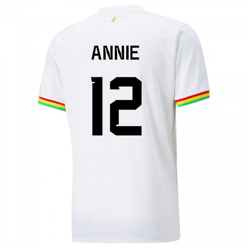 Miesten Ghanan Henrietta Annie #12 Valkoinen Kotipaita 22-24 Lyhythihainen Paita T-paita