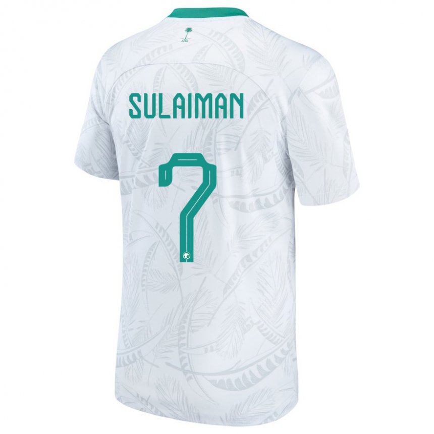 Naisten Saudi-arabian Mohammed Sulaiman #7 Valkoinen Kotipaita 22-24 Lyhythihainen Paita T-paita
