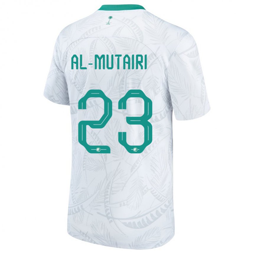 Naisten Saudi-arabian Turki Al Mutairi #23 Valkoinen Kotipaita 22-24 Lyhythihainen Paita T-paita