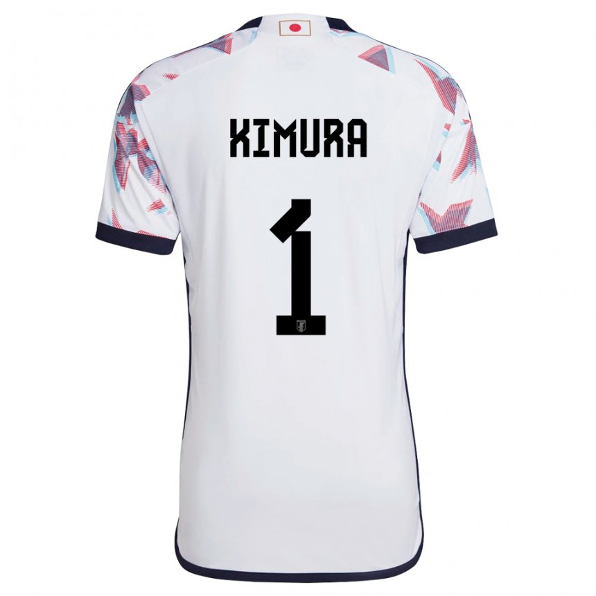 Naisten Japanin Ryoya Kimura #1 Valkoinen Vieraspaita 22-24 Lyhythihainen Paita T-paita