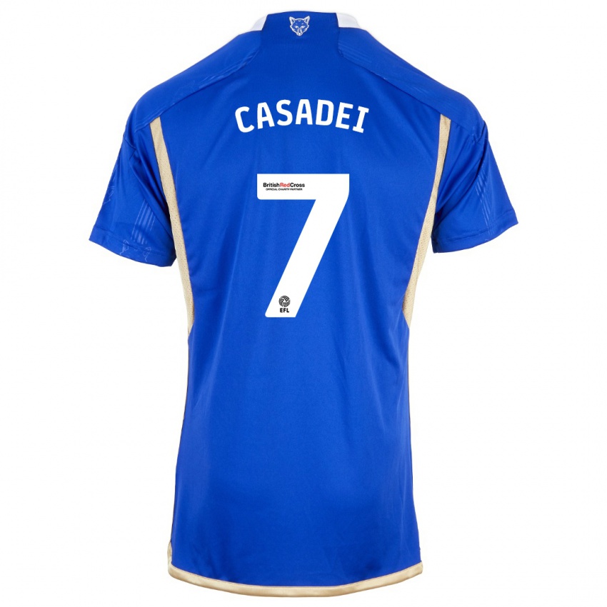 Lapset Cesare Casadei #7 Sininen Kotipaita 2023/24 Lyhythihainen Paita T-Paita