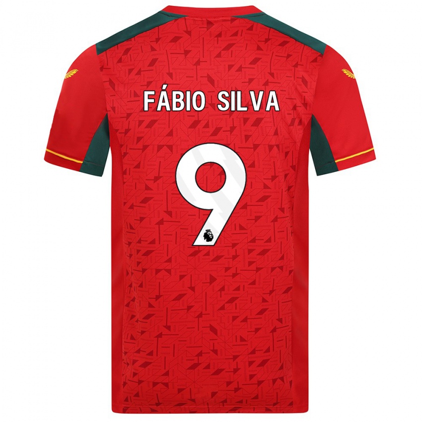Lapset Fabio Silva #9 Punainen Vieraspaita 2023/24 Lyhythihainen Paita T-Paita