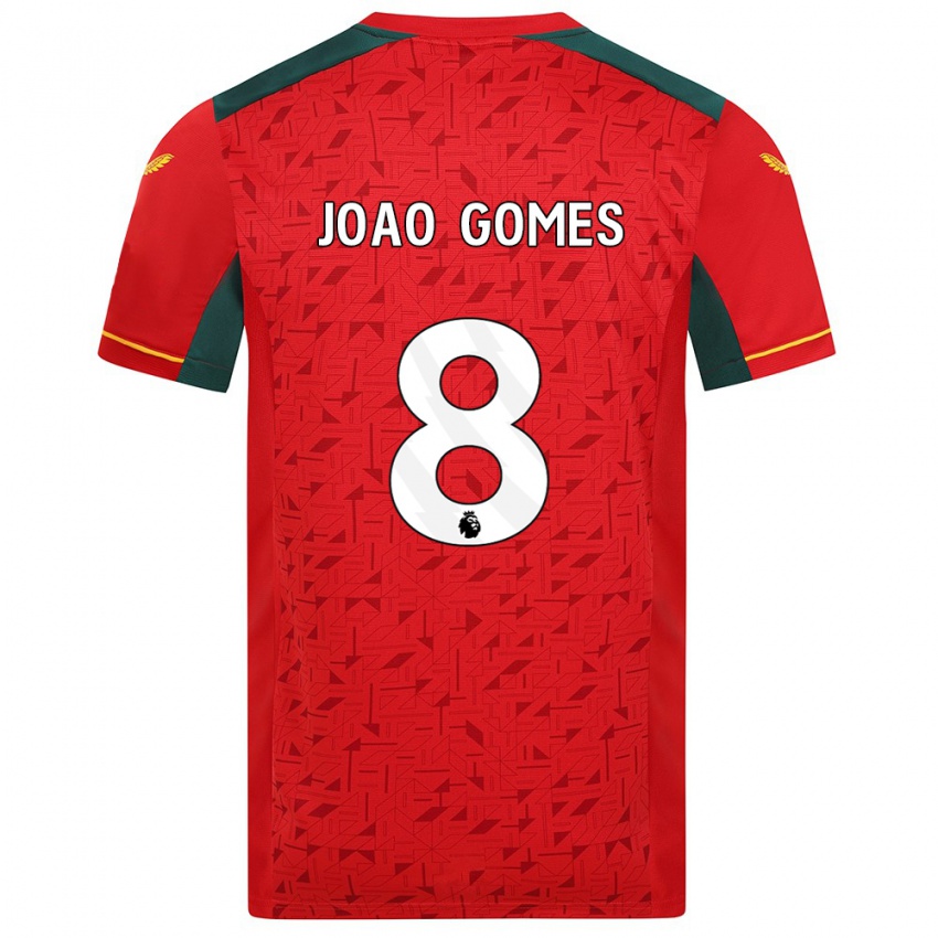 Miesten Joao Gomes #8 Punainen Vieraspaita 2023/24 Lyhythihainen Paita T-Paita