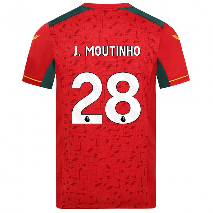 Miesten Joao Moutinho #28 Punainen Vieraspaita 2023/24 Lyhythihainen Paita T-Paita