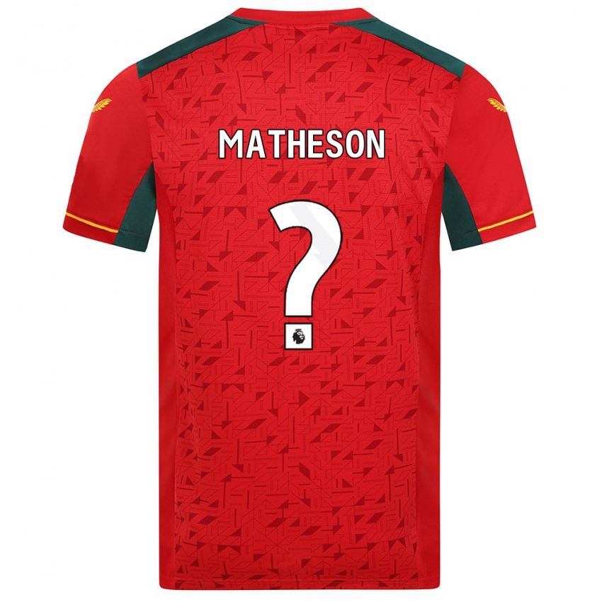 Miesten Luke Matheson #0 Punainen Vieraspaita 2023/24 Lyhythihainen Paita T-Paita