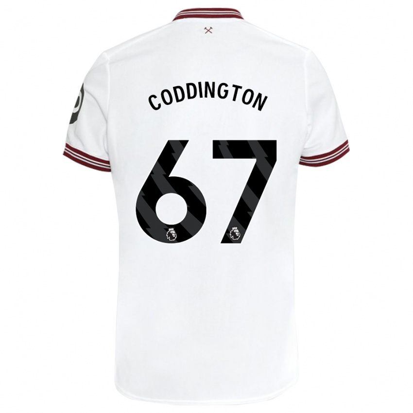 Naisten Remy Coddington #67 Valkoinen Vieraspaita 2023/24 Lyhythihainen Paita T-Paita
