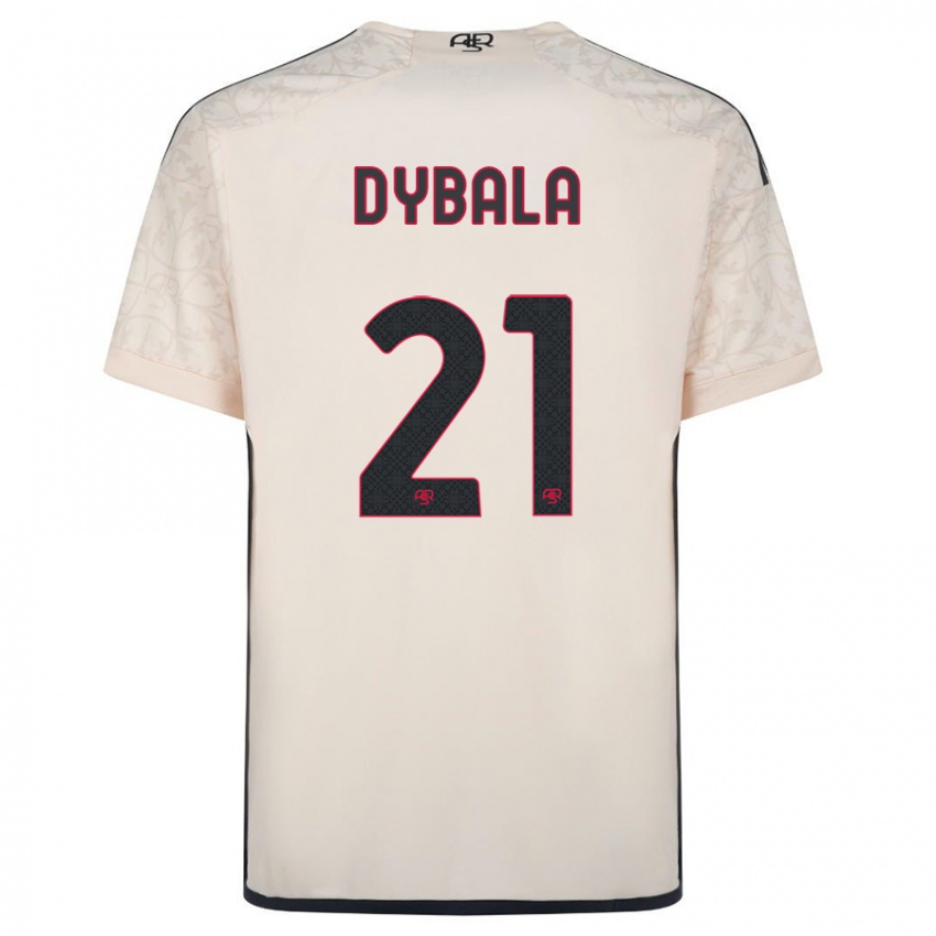 Naisten Paulo Dybala #21 Luonnonvalkoinen Vieraspaita 2023/24 Lyhythihainen Paita T-Paita