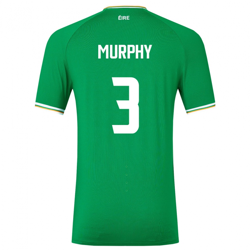 Lapset Irlanti Alex Murphy #3 Vihreä Kotipaita 24-26 Lyhythihainen Paita T-Paita