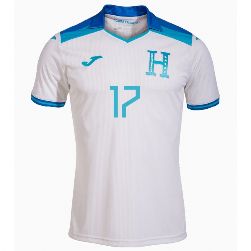 Lapset Honduras Johana Espinal #17 Valkoinen Kotipaita 24-26 Lyhythihainen Paita T-Paita