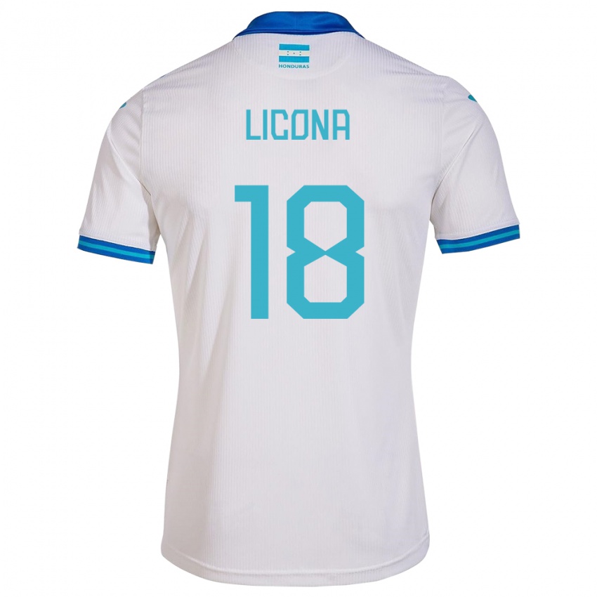 Lapset Honduras Marlon Licona #18 Valkoinen Kotipaita 24-26 Lyhythihainen Paita T-Paita