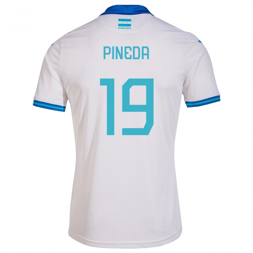 Lapset Honduras Carlos Pineda #19 Valkoinen Kotipaita 24-26 Lyhythihainen Paita T-Paita