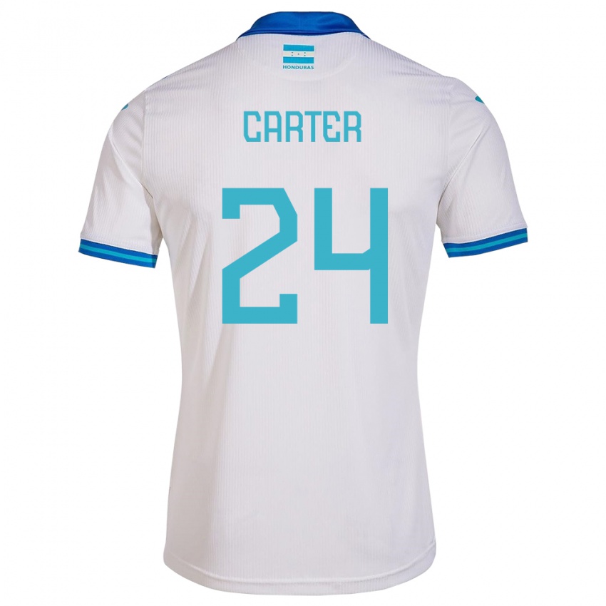 Lapset Honduras Daniel Carter #24 Valkoinen Kotipaita 24-26 Lyhythihainen Paita T-Paita