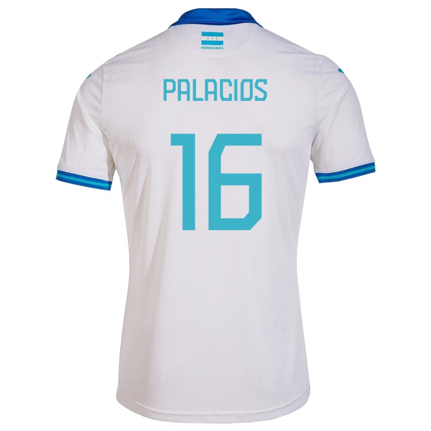 Lapset Honduras Danilo Palacios #16 Valkoinen Kotipaita 24-26 Lyhythihainen Paita T-Paita