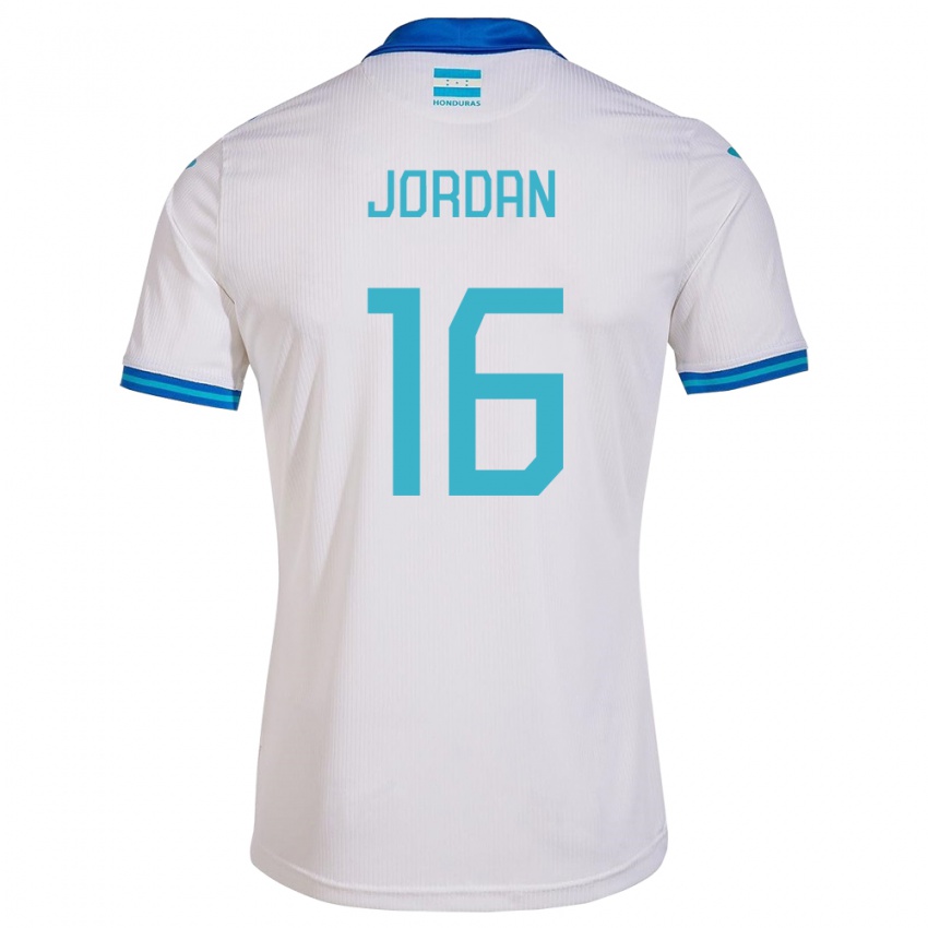 Lapset Honduras Jordan García #16 Valkoinen Kotipaita 24-26 Lyhythihainen Paita T-Paita