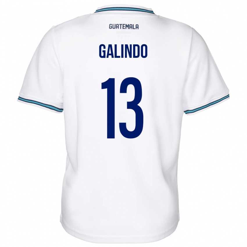 Lapset Guatemala Alejandro Galindo #13 Valkoinen Kotipaita 24-26 Lyhythihainen Paita T-Paita
