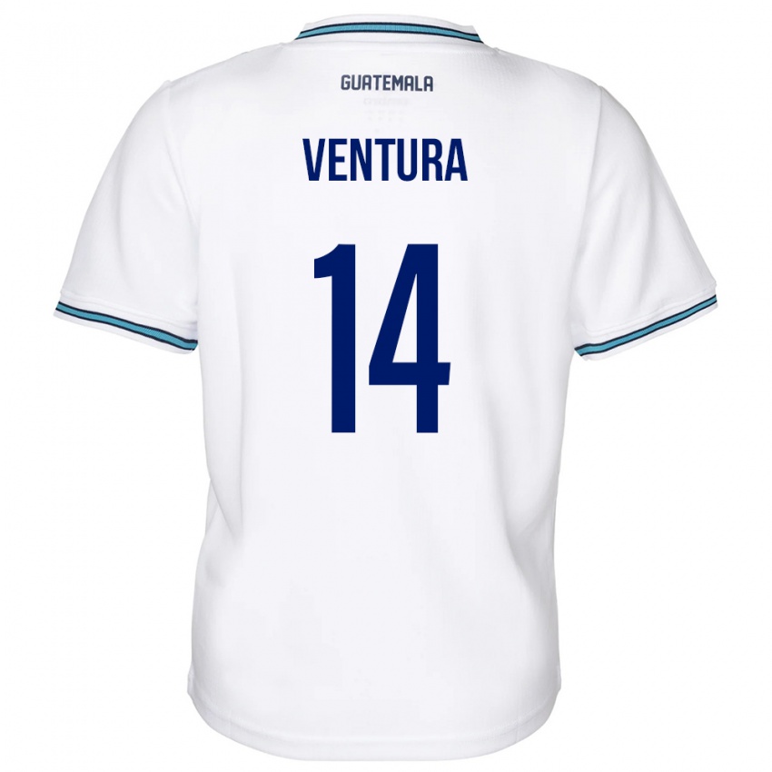 Lapset Guatemala Madelyn Ventura #14 Valkoinen Kotipaita 24-26 Lyhythihainen Paita T-Paita