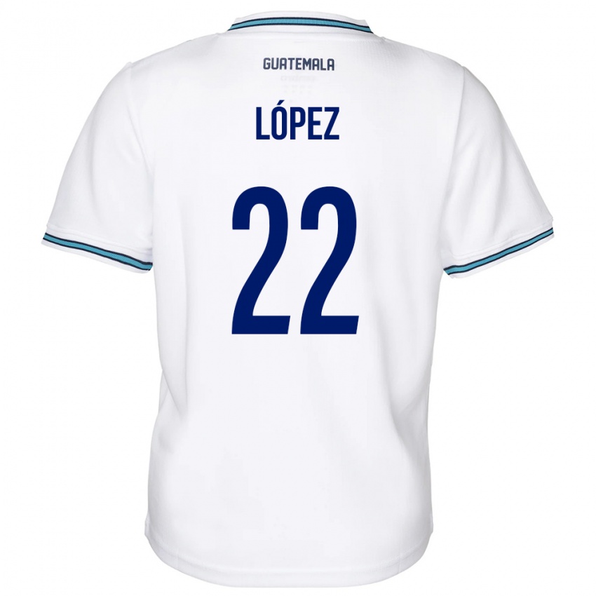 Lapset Guatemala Whitney López #22 Valkoinen Kotipaita 24-26 Lyhythihainen Paita T-Paita