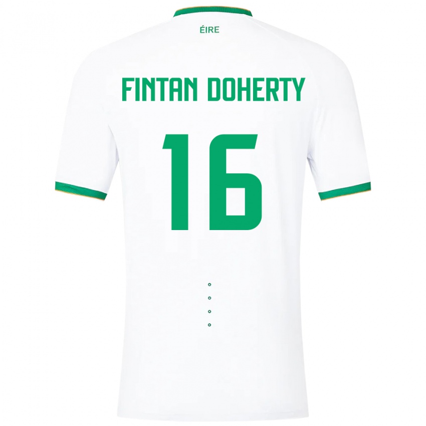 Lapset Irlanti Fintan Doherty #16 Valkoinen Vieraspaita 24-26 Lyhythihainen Paita T-Paita