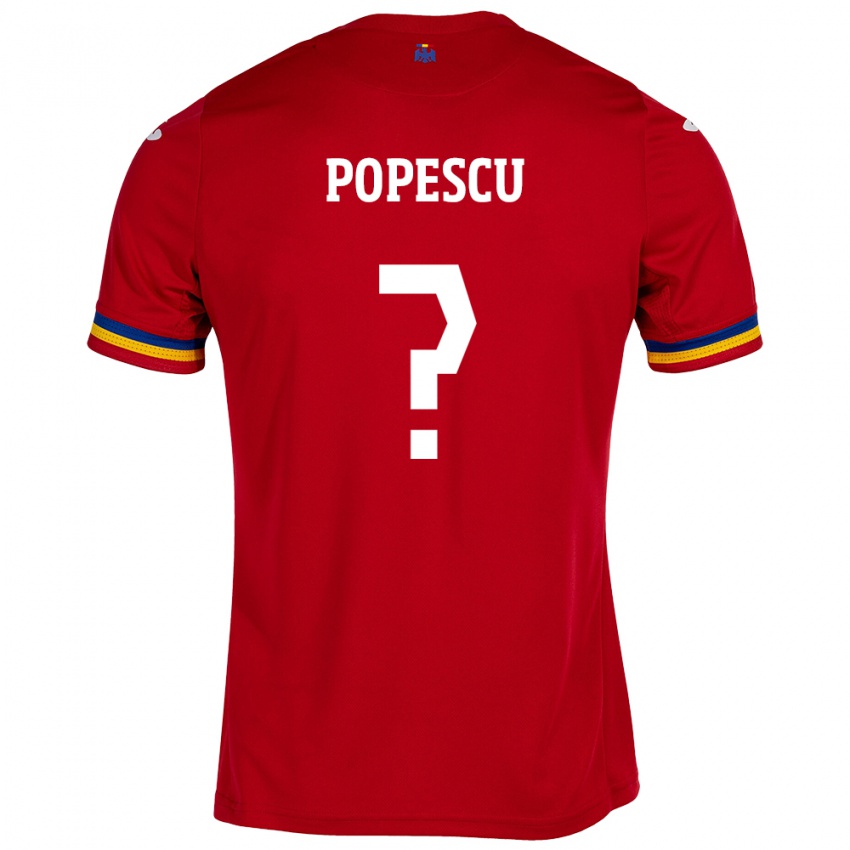 Lapset Romania Marco Popescu #0 Punainen Vieraspaita 24-26 Lyhythihainen Paita T-Paita