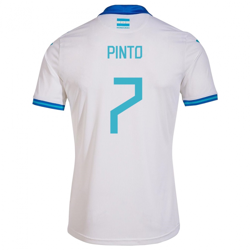 Miesten Honduras José Pinto #7 Valkoinen Kotipaita 24-26 Lyhythihainen Paita T-Paita