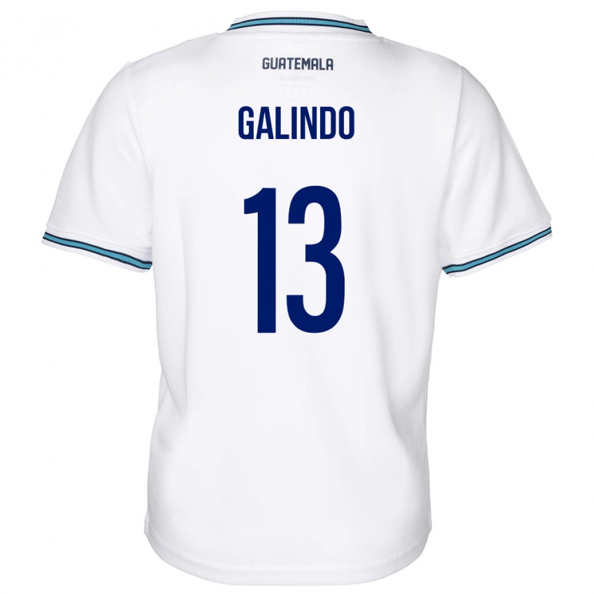 Miesten Guatemala Alejandro Galindo #13 Valkoinen Kotipaita 24-26 Lyhythihainen Paita T-Paita