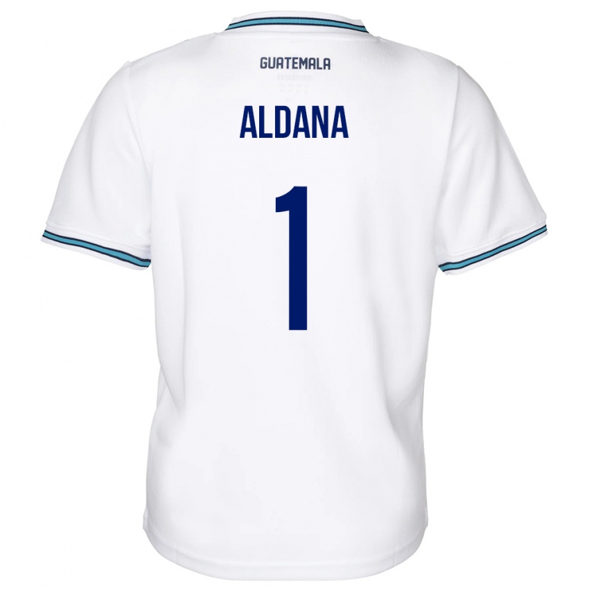 Miesten Guatemala David Aldana #1 Valkoinen Kotipaita 24-26 Lyhythihainen Paita T-Paita