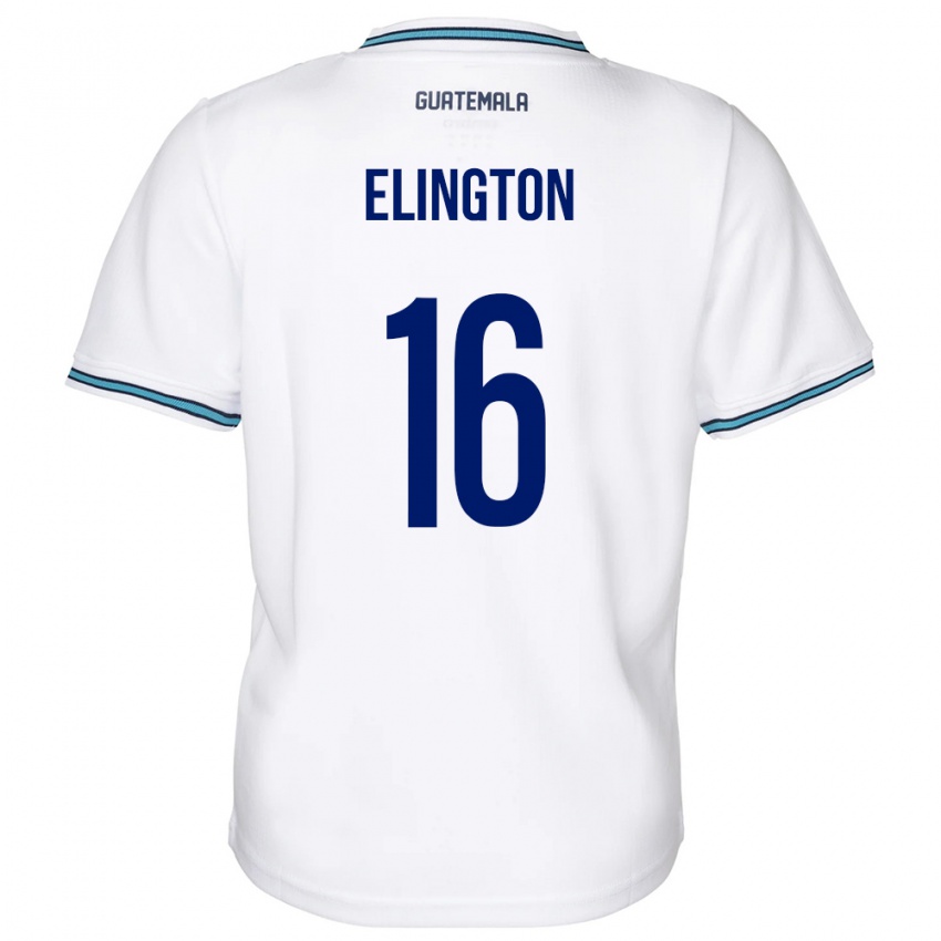 Miesten Guatemala Elvi Elington #16 Valkoinen Kotipaita 24-26 Lyhythihainen Paita T-Paita